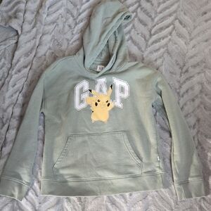GAP Kids Mint Hoodie with Pikachu Graphic